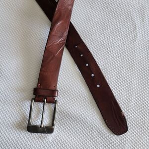 John W. Nordstrom Rich Brown Leather Belt